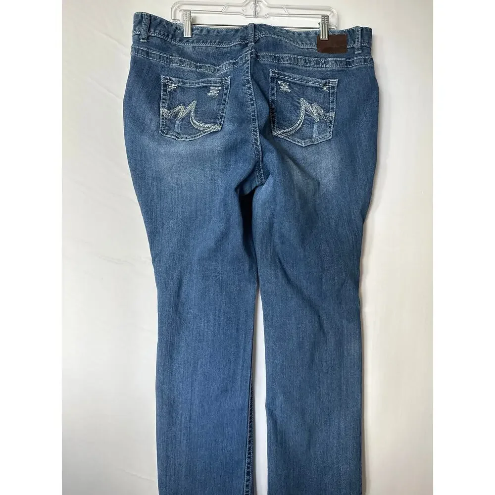 Maurices 🌿 Women’s Size 20 Long Jeans Medium Wash Stretch Denim - Picture 8 of 11